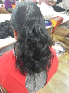 Jepit rambut warna polos full keriting 35cm new (JEP1055)