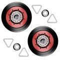 W. 10314173   Drum Support Roller Compatible with Whirlpool,Kenmore, Magic Chef, Matag, Replace 8536973 , 8536974 W. 10314171 , WPW. 10314173 ,AP 6019303 , PS. 11752609 ，Dryer Drum Roller Replacement Part. Pack of 2. 