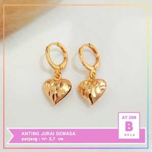Nice Jewelry Anting Dewasa Jurai Bunga Permata Perhiasan Lapis Emas AT 208