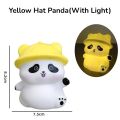1 Piece Cartoon Cute Vinyl Panda LED Night Light Auto Dashboard Ornament Bedroom Lamp DIY Decoration Children's Gift. 
