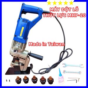 Máy đột lỗ thủy lực chạy điện MHP-20 Đài Loan  đột bản thép sắt dày 6 li  bảo hành 12 tháng
