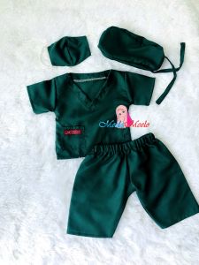 Baju OKA Anak / Baju Photoshot Baby Baju Jaga Medis Operasi /Kostum Anak Kostum Carnaval TK Anak Laki-Laki Perempuan size newborn |