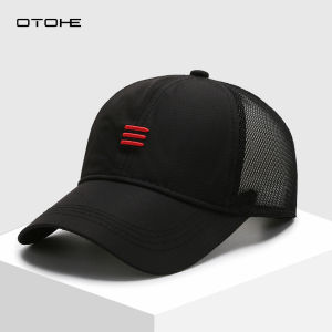 OTOHE Baseball Cap Men’s Summer Baseball Cap Outdoor Ultra-thin Sun Hat Half Mesh Splicing Breathable Baseball Cap Quick Dry Baseball Cap Fashion Sun Protection Hat Adjustable Hat Outdoor Sports Workout