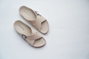 Christian Bale Jesselyn Sandal flat platform wanita ban dua silang cantik sendal selop cewek