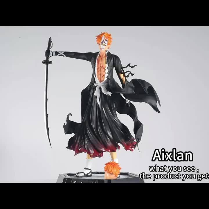 31cm BLEACH Kurosaki Ichigo Action Figure #991 Kurosaki Ichigo Anime Figure PVC GK Statue Figurine Collection Blule Model Doll Toy