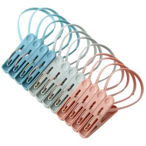 【Elegant Residence】1/10Pcs Random Color Windproof Plastic Clothes Clip Non-Slip Laundry Clip Durable Hanger Pin Clothes Drying Clothespin