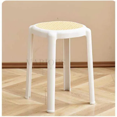Oksanap PP Rattan Chair Nordic Plastic Chair Backrest Stackable Outdoor Chair Restaurant Dining Chair Cafe Chair K7M2P
