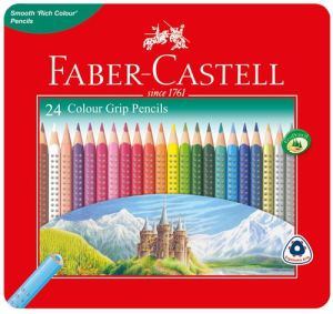 Faber Castell Color Grip Pencils 12/24/2- (METAL TIN) (BOX)