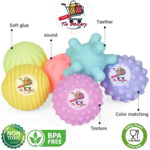 Mainan Bola Bayi Sensorik dan Multitekstur Mainan Anak Bola Pijat Latihan Sentuhan Lembut Bayi