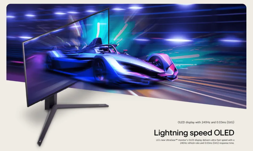 LG 27GS95QE-B 27'' UltraGear™ OLED Gaming Monitor, DisplayHDR True