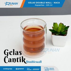 Gelas Kopi Kaca Double Wall Glass 200ml Cangkir Kopi Teh Anti Panas