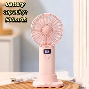 JOMEY Cơ sở vững chắc Quạt màn hình kỹ thuật số Nhỏ gọn Kích thước nhỏ Quạt sạc USB Quạt nhỏ Nhẹ Quạt làm mát Sử dụng mùa hè