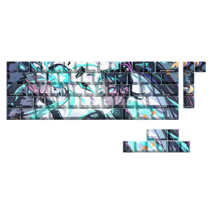 Ergonomic Anime Themed Keycap Set 74 Keys for 61 67 68 Mechanical Keyboards Keycaps PBT Gaming Keyboards Gift