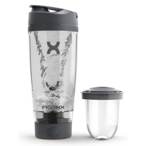 Promixx Pro Shaker Bottle | Rechargeable Powerful for Smooth Protein Shakes | includes Supplement Storage - BPA Free | 20oz