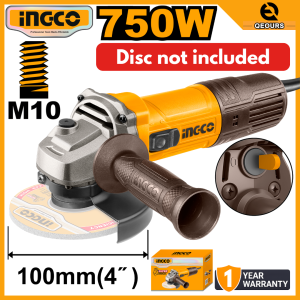 INGCO 750W 4" ANGLE GRINDER | DISC DIAMETER 100MM | AG750282
