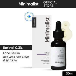 Minimalist Retinol 0.3% Face Serum For Anti Ageing With Coenzyme Q10 Which Reduces Fine Lines & Wrinkles | 30 ML