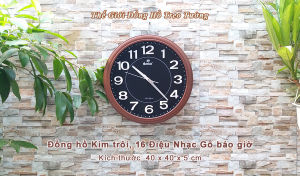 Đồng hồ NHẠC CHUÔNG 16 điệu NHẠC GÕ Báo Giờ - Máy KIM TRÔI EASTAR NHẬT - Số Nổi 3D - Tặng 3 Pin Maxell