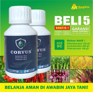 CORVUS 480 SC 100ML – FUNGISIDA SISTEMIK AZOKSISTROBIN DIFENOKONAZOL PIRAKLOSTROBIN