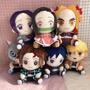 20cm Anime Cute Plush Dolls Tomioka Giyu Kamado Tanjirou Kamado Nezuko Agatsuma Zenitsu Plush Toys Doll Peluche Kids Gift
