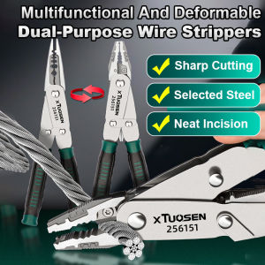 Multifunctional deformable pliers wire strippers