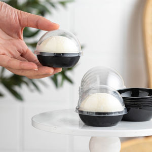 50PCS Egg Yolk Crisp Packaging Tray Transparent Plastic Mid-Autumn FestivalFor Food Storage Baking Dessert Packing Container