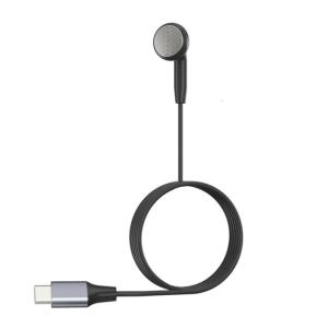 Type C Single Sided Earphone 45/100cm Length Corded Earpiece with Digital Chip No Microphone Needed for Everyday Use