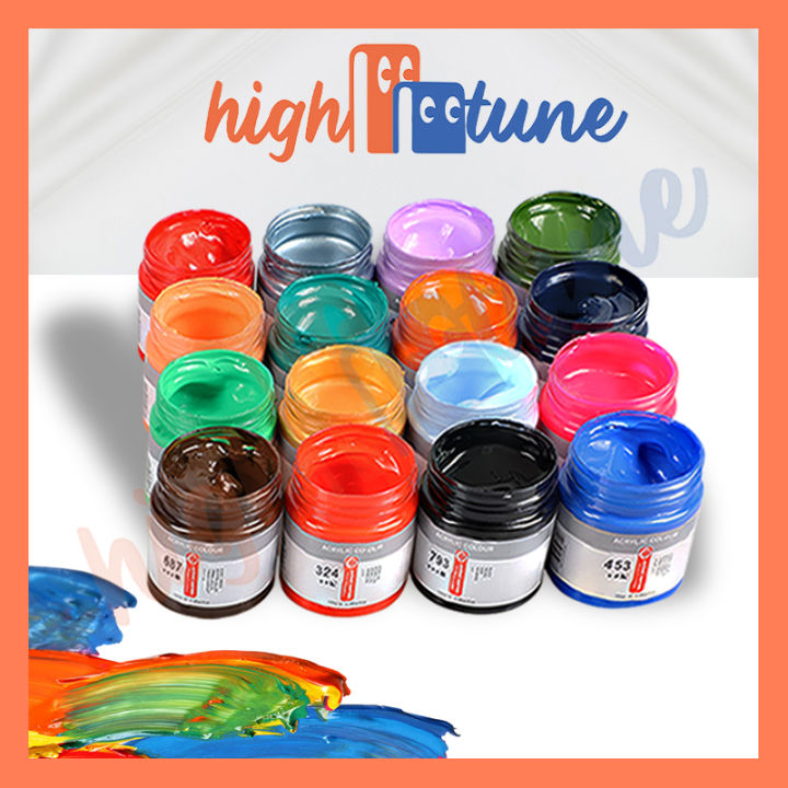 Hightune 100ML Acrylic Paint Set Bottles Acrylic Color Paints Artist  Quality Paints Highly Pigmented Color with Great Coverage Professional Art  Supplies