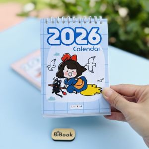 Lịch Để Bàn Mini Có Âm Lịch - Mẫu 2 (Ghibli) + Mẫu 3 (Động vật) - Lalala Baby