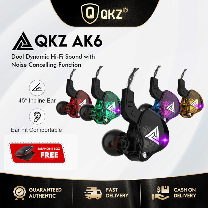 QKZ AK6 HiFi in-Ear Monitor Earphones with Semi-Open Cavity, Detachable ...