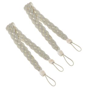 BESTOUR Home Decor Modern Simple Braided Tiebacks Curtain Holder Rope Satin Voile Strap Tie Backs