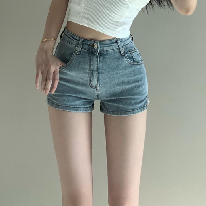 2019 Summer Fashion Womens Skinny Cheeky Denim Shorts With Tassels Sexy Low  Waist Cotton Shirts For Girls From Linyoutu1, $11.46 | DHgate.Com