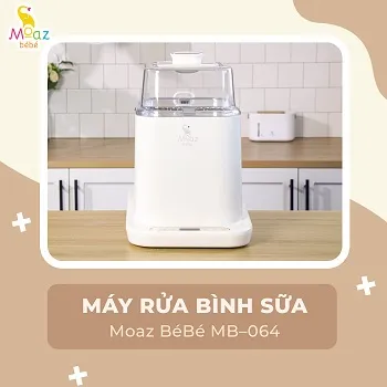 Máy rửa bình sữa tiệt trùng sấy khô Moaz BéBé MB-064 MB064 / Baby Brezza Bottle Washer Pro