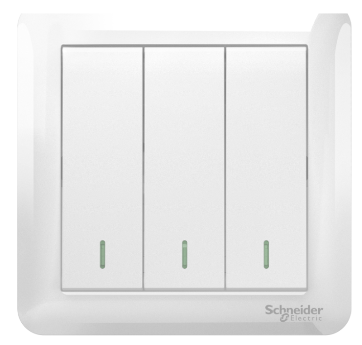 schneider electric 10ax 250v 3 gang 1 way switch