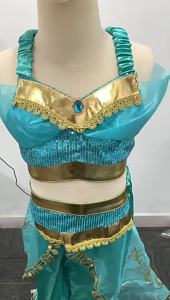 Princess Jasmine Classic Puff Sleeve Dress cosplay Christmas clothing coss Magic Lamp Dress
