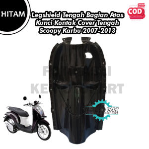 Cover Legshield Kontak Tengah Honda Scoopy Karbu Lama 2007-2013 Hitam Glossy