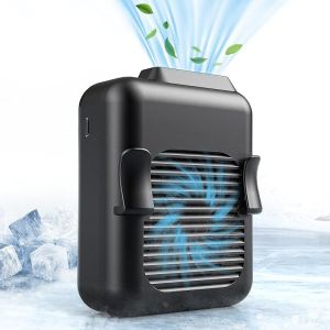 Koonie Portable Waist Fan Rechargeable Strong Airflow 23H Working Time Hands-free Personal Necklace Fan USB Belt Fan for Shirt Fishing Gardening Climbing Cycling Farm Work Hiking