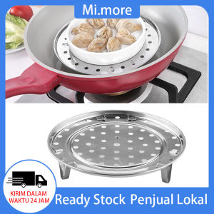 Mi.more Stainless Kukusan Baja Rak 20-26cm Tiga Kaki Alat Masak Mengukus Berdiri untuk Makanan Mengukus Kue Memanggang Bulat Rak Pengukus Baki Pangsit