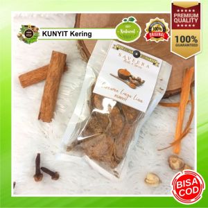 KUNYIT KERING ORIGINAL / KUNIR KERING / TUMERIC 100% ALAMI REMPAH JSR KUALITAS PREMIUM uk. SACHET