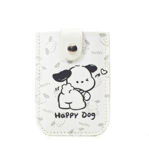 PU Card Wallet Woman Cartoon Cute Id Bank Card Holder Retractable Pochacco Kawaii Slim Coin Purse