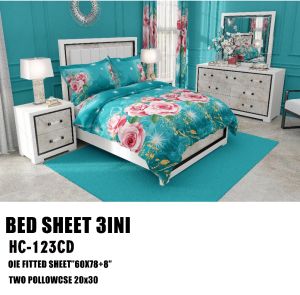 3 In 1 Premium Hotel Sheets Garter Sheets And Pillowcases Canada Large Cotton Bedding (1 Fitted Sheet And 2 Pillowcases) Flat Sheets With Pillowcases