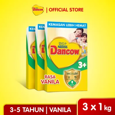[Paket isi 3] Nestlé Dancow 3+ Rasa Vanila 3-5 Tahun Bundle 1kg