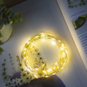 Đèn led trang trí sinh nhật trang trí phòng ngủ chụp ảnh đom đóm dùng pin 5m HAPPYKID DL