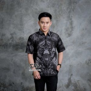 {PROMO HARI INI} Couple sweet || couple batik ayah dan anak cowok BATIK Hitam Bati Hitam Abu Kemeja Batik Dewasa Kemeja batik kids Kemeja Batik anak