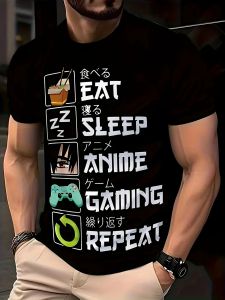 Mens Plus Size T Novel and fashionable trendy high street short-sleeve shirt with trendy brand print casual and loose fit for summer t Shirt