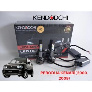🔥READY STOCK🔥KENDODCHI 2Pcs H3 LED Car Headlight FOR PERODUA KENARI (2000-2009) product by Malaysia
