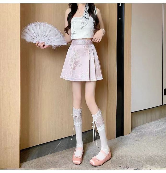 【COSER 77】High end satin jacquard horse face skirt for women's summer ...