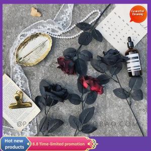 Graceful Gothic Black Rose Artificial Flowers Simulation Flowers Valentine Roses Flowers