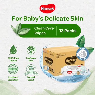 Huggies Pure Clean Baby Wipes - Case