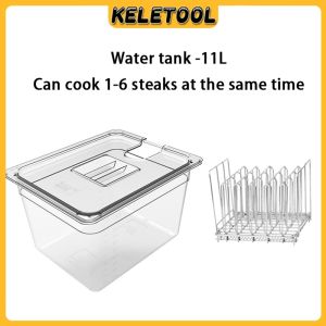 Compatible Sous Vide Container 11 Liter Notched Lid Design Heat Resistant PC Material for Home Sous Vide Water Bath Cooking