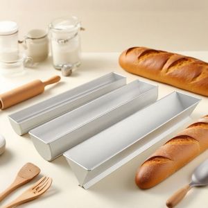 MAOMEI Hình dạng lượn sóng. Khuôn làm bánh Tiramisu Hợp kim nhôm Bán tròn Khuôn làm bánh mì Đa chức năng Không dính Khuôn làm bánh ngọt Các buổi tiệc trong dịp lễ